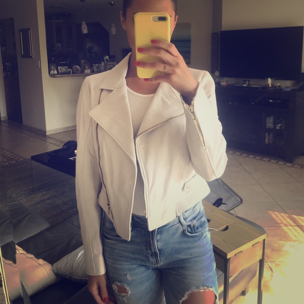 Blumarine leather jacket never been worn